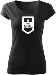 DRAGOWA női rövid ujjú trikó army girl, fekete 150g/m2