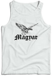 DRAGOWA férfi ujjatlan trikó magyar turul, fehér 160g/m2
