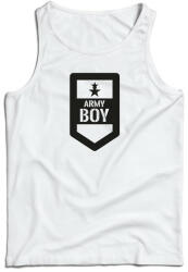 DRAGOWA férfi ujjatlan trikó Army boy, fehér 160g/m2