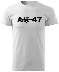 DRAGOWA rövid póló ak47, fehér 160g/m2