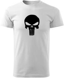 DRAGOWA rövid póló punisher, fehér 160g/m2