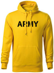 DRAGOWA kapucnis férfi pulóver army, sárga 320g / m2