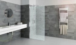 Roltechnik Calida CI TWF 900 Walk In zuhanyfal 90 cm, brillant fényes króm kerettel, nyomtatott mintás üveggel + biztonsági fóliával