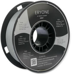 ERYONE Standard PLA szürke (gray) 3D nyomtató Filament 1.75mm, 1kg/tekercs