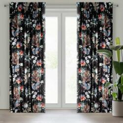 EUROFIRANY Alani bársony sötétítő függöny Fekete 140x270 cm - homeandstyle - 6 696 Ft