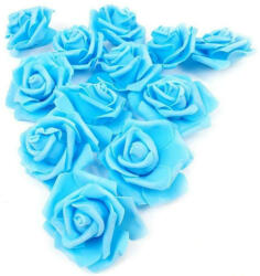 Polifoam rózsa virágfej habrózsa 6 cm - Világos Kék