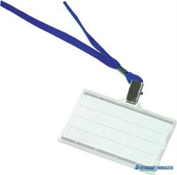 DONAU Azonosítókártya tartó, kék nyakba akasztóval, 85x50 mm, műanyag, DONAU (D8347K) - kecskemetirodaszer