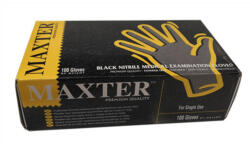Maxter Nitril Fekete 5, 5g púdermentes egyszerhasználatos kesztyű fekete színben