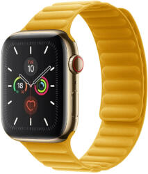 iprofix Apple Watch Szíj 38/ 40/ 41 mm, Mágneses szövet pánt - sárga (OS-0515)