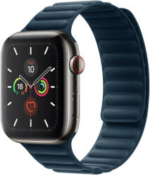 iprofix Apple Watch Szíj 42/ 44/ 45/ 46 /49 mm, Mágneses szövet pánt - óceánkék (OS-0535)