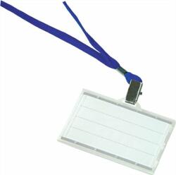 DONAU Azonosítókártya tartó, kék nyakba akasztóval, 85x50 mm, műanyag, DONAU (8347001PL-10) - irodaszerbolt