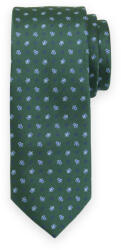 Willsoor Klasszikus férfi zöld nyakkendő kifinomult virágokkal 16153