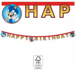  Sonic a sündisznó Sega Happy Birthday felirat FSC 2 m (PNN95668) - oliviashop