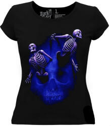  Kék Koponya - Koponyás / Démonos Női Póló -2XL