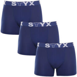 Styx 3PACK férfi boxeralsó Styx hosszú sportos gumipánt sötétkék (3U968) M