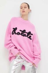 ROTATE gyapjú pulóver meleg, női, rózsaszín - rózsaszín 34