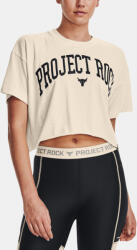 Under Armour UA Project Rock SS Crop Tricou Under Armour | Bej | Femei | M