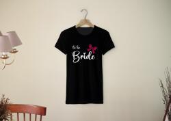 Personal Tricou damă - Bride to be fundiță Mărimea - Adult: L, Culori: Negru