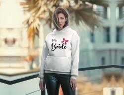 Personal Hanorac damă - Bride to be fundiță Mărimea - Adult: S, Culori: Alb