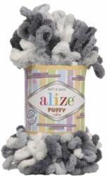 alize Puffy Color 5925 - fekete, fehér (kötés kézzel, tű) (168)