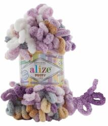 alize Puffy Color 6522 - lila, barna, szürke (kötés kézzel, tű) (303)