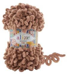 alize Puffy Fine 261 - barna (kötés kézzel, tű nélkül) (10900)