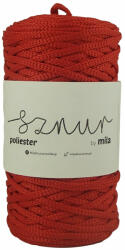  Polyester Sznur 5 mm lapos - 113 piros (1258)