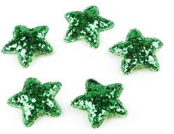 Csillag flitterekkel 35mm - zöld (1630)