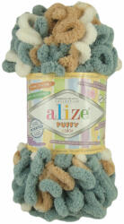 alize Puffy Color 6395 - szürke, barna, fehér (kötés kézzel, ) (2552)