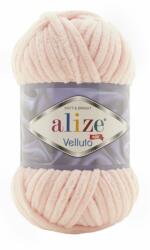 alize Velluto 340 - púder rózsaszín (zsenília fonal, 100g, 68m) (8249)