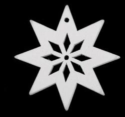 Csillag alakú dísz - fehér - 48 mm (6864)