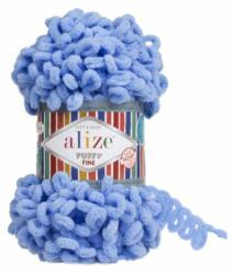 alize Puffy Fine 112 - kék (kötés kézzel, tű nélkül) (135)