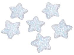  Csillag flitterekkel 50 mm - fehér (0997)