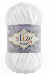 alize Velluto 55 - fehér (zsenília fonal, 100g, 68m) (8238)