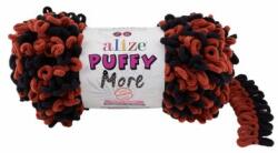 alize Puffy MORE 6262 - tégla, fekete (kétoldalas kötésminta) (8356)