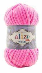 alize Velluto 121 - cukor rózsaszín (zsenília fonal, 100g, 68m) (8245)