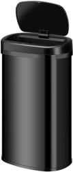 Juskys Coș de gunoi pătrat cu senzor - 60 L - negru