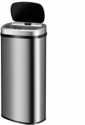 Juskys Coș de gunoi pătrat cu senzor - 70 L - argintiu Cos de gunoi
