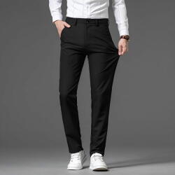 VIVVA® Elasztikus férfi nadrág, stílusos megjelenésű fekete nadrág, elegáns nadrág bármilyen alkalomra (XXL-es méret) | STRETCHIES