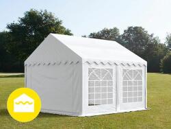  Party sátor 4x4m - PVC PREMIUM Tűzálló szín Fehér Színes: Fehér