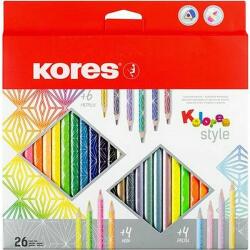 Kores Színes ceruza 26 Kores háromszögletű, Kolores Style