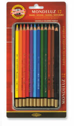 KOH-I-NOOR Színes ceruza 12 Koh-I-Noor 3722/12 Mondeluz fémdobozos iskolaszer- tanszer