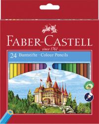 Faber-Castell Faber-Castell színes ceruza 24db-os Környezetbarát. várak vár 120124LE / 120124 törésállóheggyel 12012