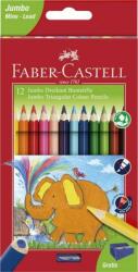 Faber-Castell Faber-Castell színes ceruza 12db háromszögletű Jumbo+hegyező 116501