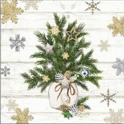 Ambiente Szalvéta karácsonyi 25x25cm Decorated Branches 20db/csomag 3 rétegű