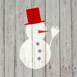 PPD Szalvéta karácsonyi 33x33cm Snowman on Wood papírSzalvéta 20db-os