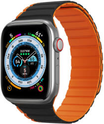 DuxDucis Accesoriu smartwatch DuxDucis Magnetic LD compatibila cu Apple Watch 4/5/6/7/8/SE 38/40/41mm Negru/Portocaliu (6934913027851)
