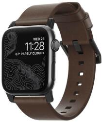 NOMAD Accesoriu smartwatch NOMAD Leather Strap compatibila cu Apple Watch 4/5/6/7/8/SE/Ultra 42/44/45/49mm Brown/Black (NM1A4RBM00)