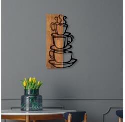 Asir Fali dekoráció 58x34 cm fa/fém csészékkel 899SKL2278 (AS1630)