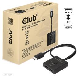 Club 3D HDMI 2.1 Elosztó Fekete 10cm CSV-1384 (CSV-1384)
